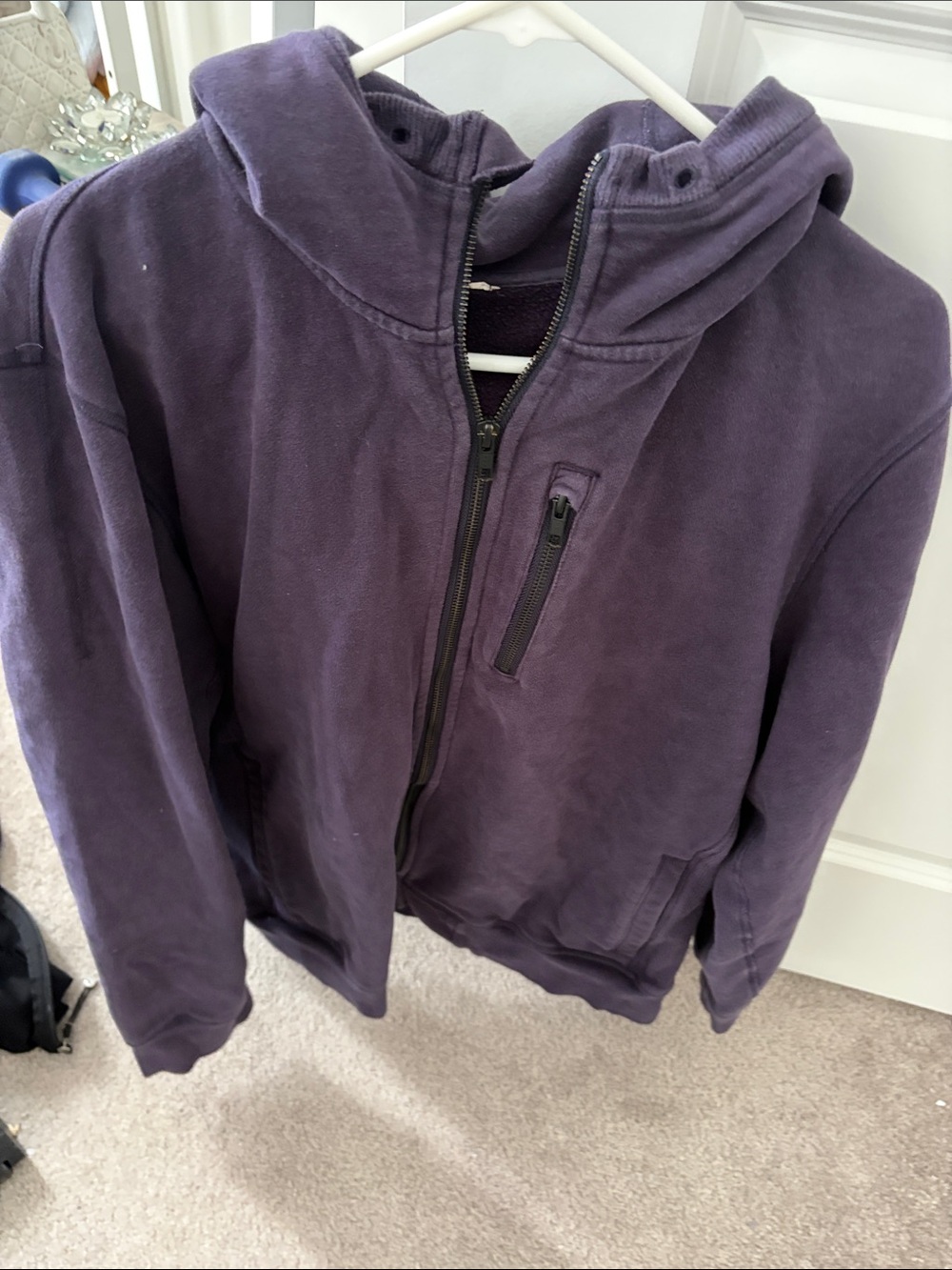 Lululemon Purple Zip-Up Hooded Sweatshirt